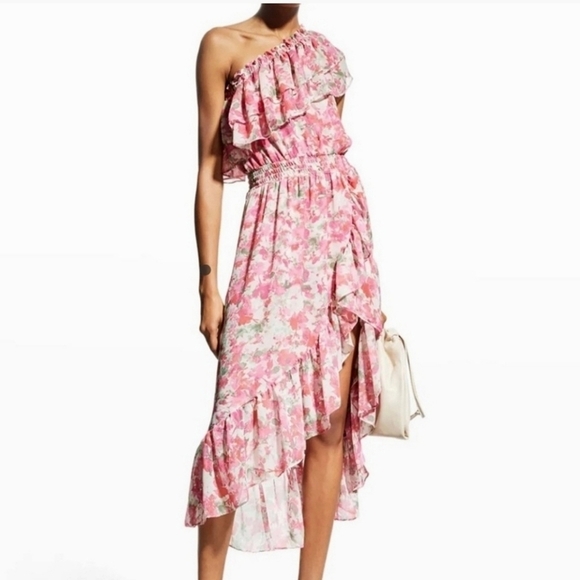 Misa Los Angeles Dresses & Skirts - Misa Los Angeles Rumi One Shoulder Floral Dress